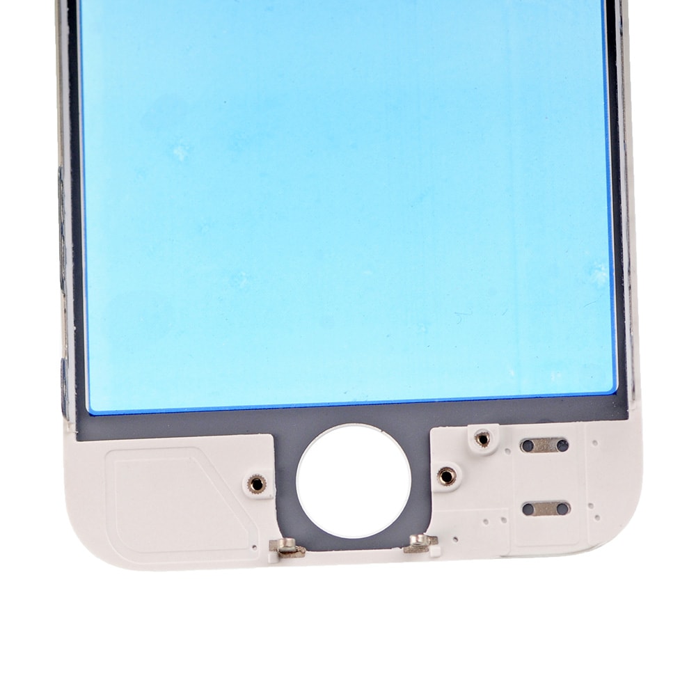 WHITE FRONT GLASS WITH COLD PRESSED FRAME  FOR IPHONE 5