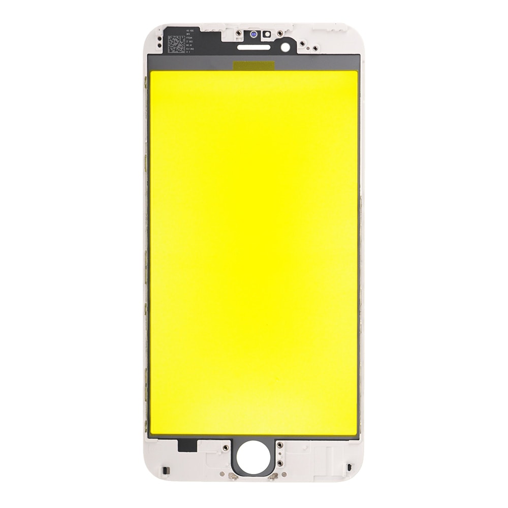 WHITE FRONT GLASS WITH COLD PRESSED FRAME FOR IPHONE 6 PLUS