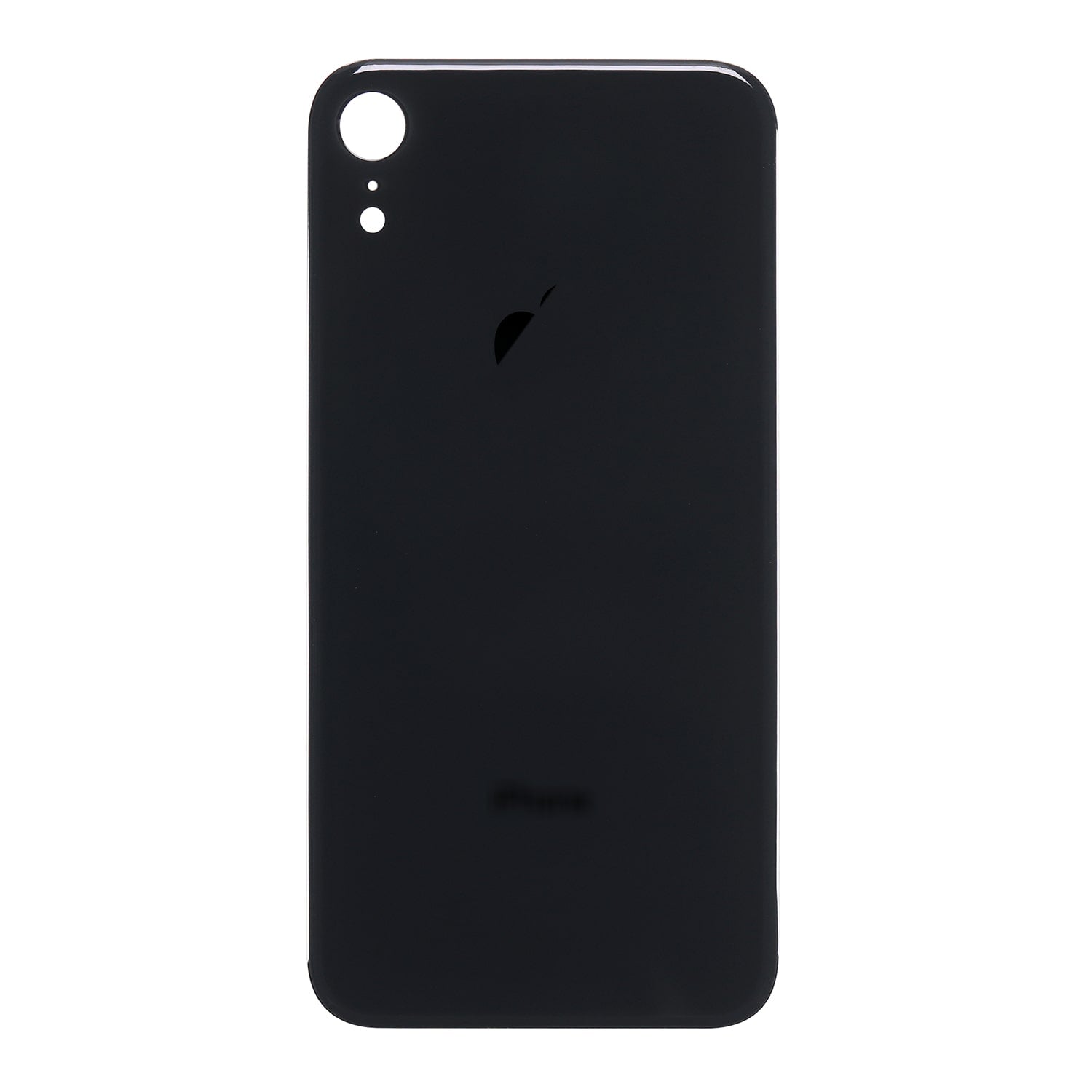 BLACK BACK COVER GLASS FOR IPHONE XR