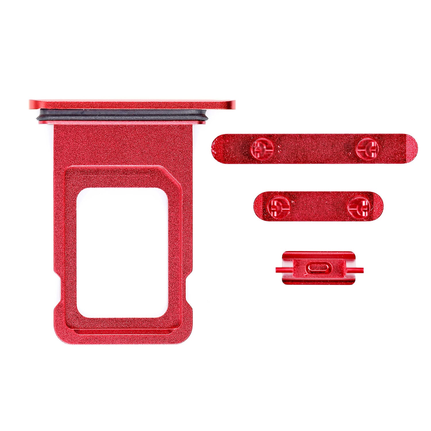 RED SIDE BUTTONS SET WITH SINGLE SIM CARD TRAY FOR IPHONE XR