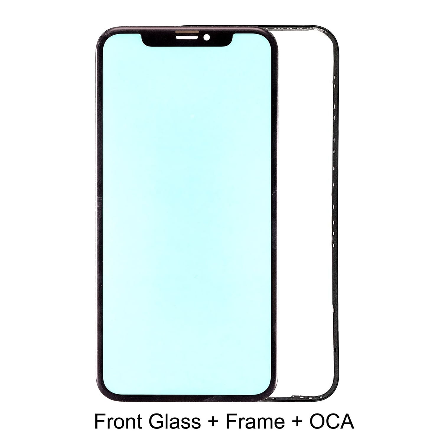 FRONT GLASS WITH FRAME BEZEL ASSEMBLED OCA FILM FOR IPHONE XR