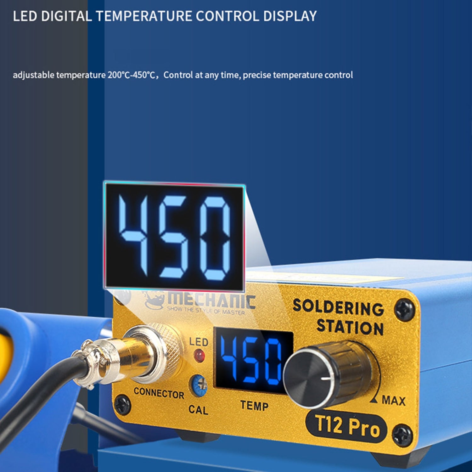 MECHANIC T12 PRO INTELLIGENT ANTI-STATIC TEMPERATURE DIGITAL SOLDERING STATION