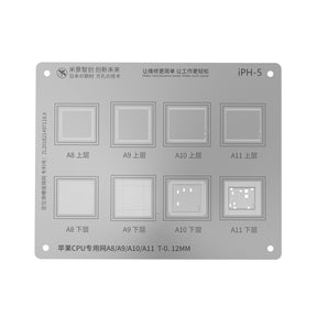 MIJING UNIVERSAL CPU BGA REBALLING STENCIL FOR IPHONE A8/A9/A10/A11