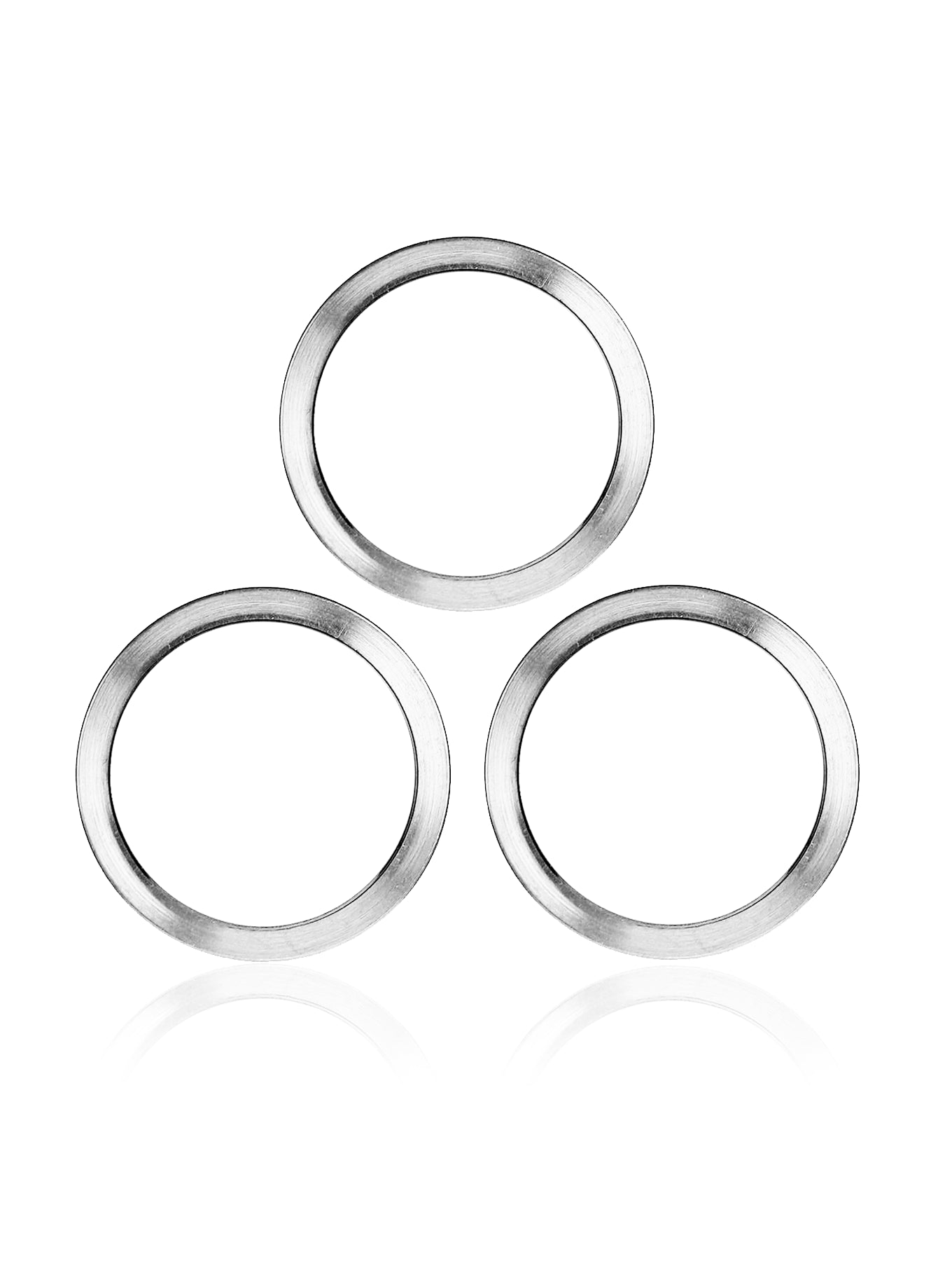 WHITE - BACK CAMERA BEZEL RING ONLY ONLY (3 PIECE SET) FOR IPHONE 11 PRO / 11 PRO MAX  (10 PACK)