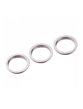 WHITE - BACK CAMERA BEZEL RING ONLY ONLY (3 PIECE SET) FOR IPHONE 11 PRO / 11 PRO MAX  (10 PACK)