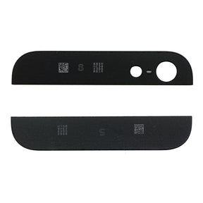 BLACK TOP AND BOTTOM GLASS COVER FOR IPHONE 5