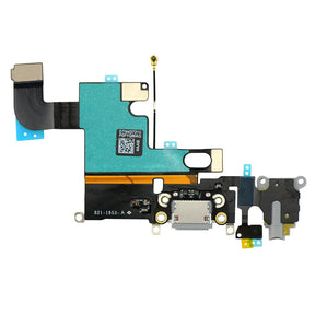 DARK GRAY HEADPHONE JACK WITH CHARGING CONNECTOR FLEX CABLE FOR IPHONE 6
