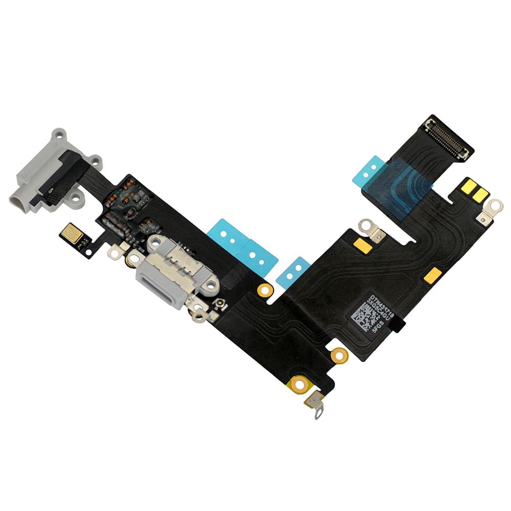 LIGHT GRAY HEADPHONE JACK WITH CHARGING CONNECTOR FLEX CABLE FOR IPHONE 6 PLUS