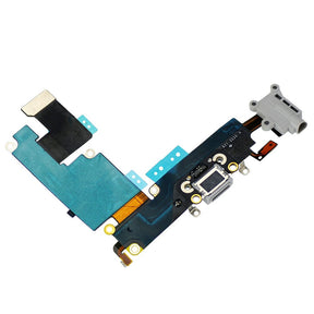 LIGHT GRAY HEADPHONE JACK WITH CHARGING CONNECTOR FLEX CABLE FOR IPHONE 6 PLUS