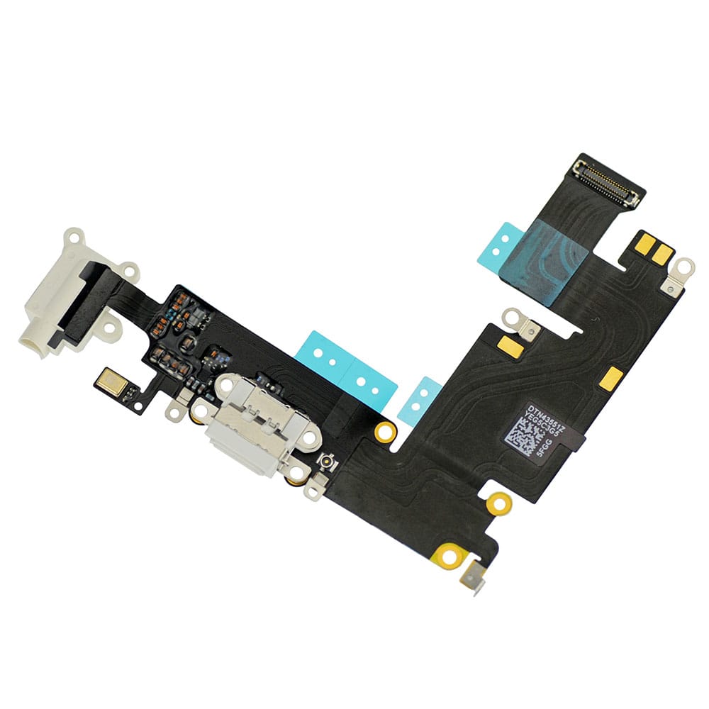 WHITE HEADPHONE JACK WITH CHARGING CONNECTOR FLEX CABLE FOR IPHONE 6 PLUS